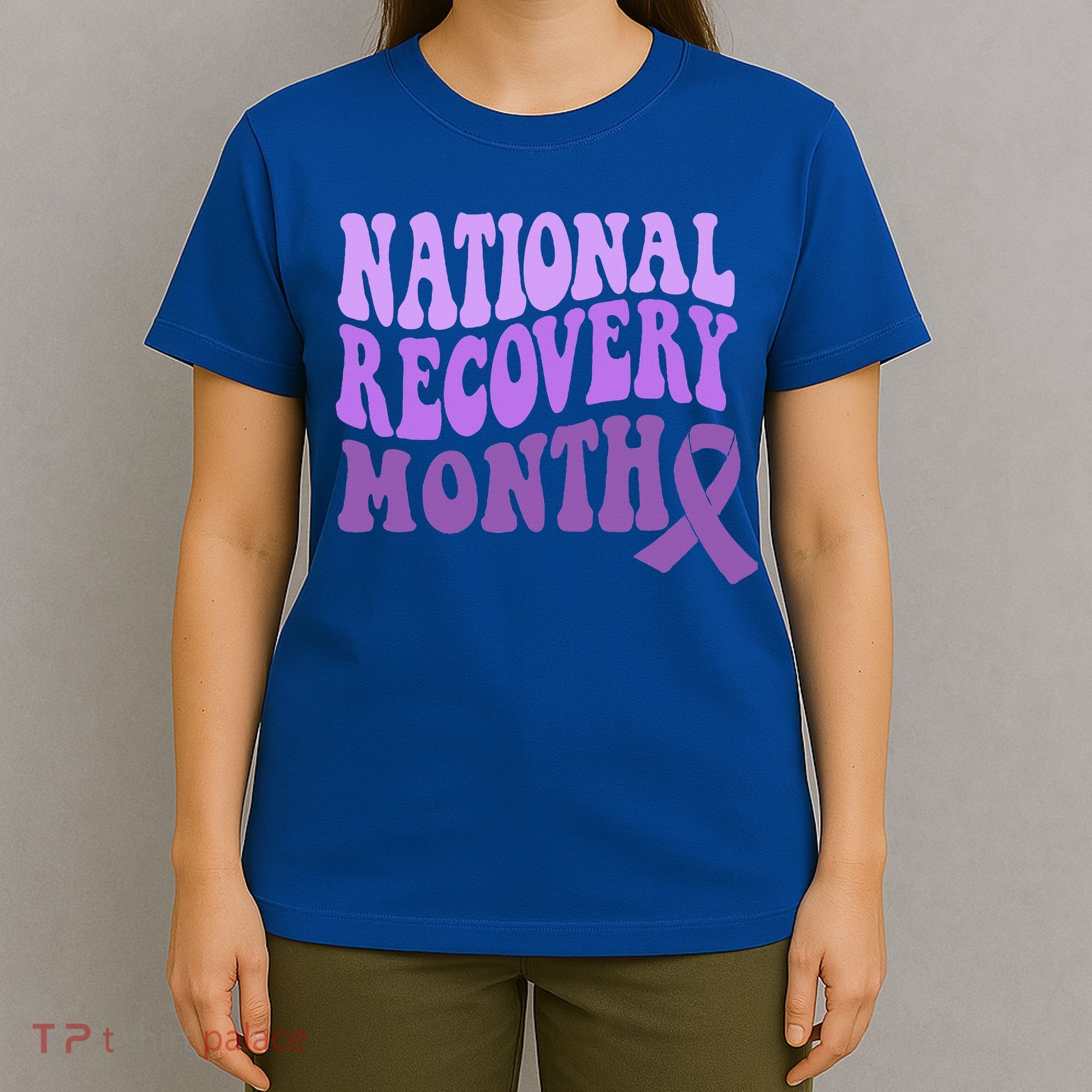 Warrior National Recovery Month Addiction Recovery Awareness T-Shirt