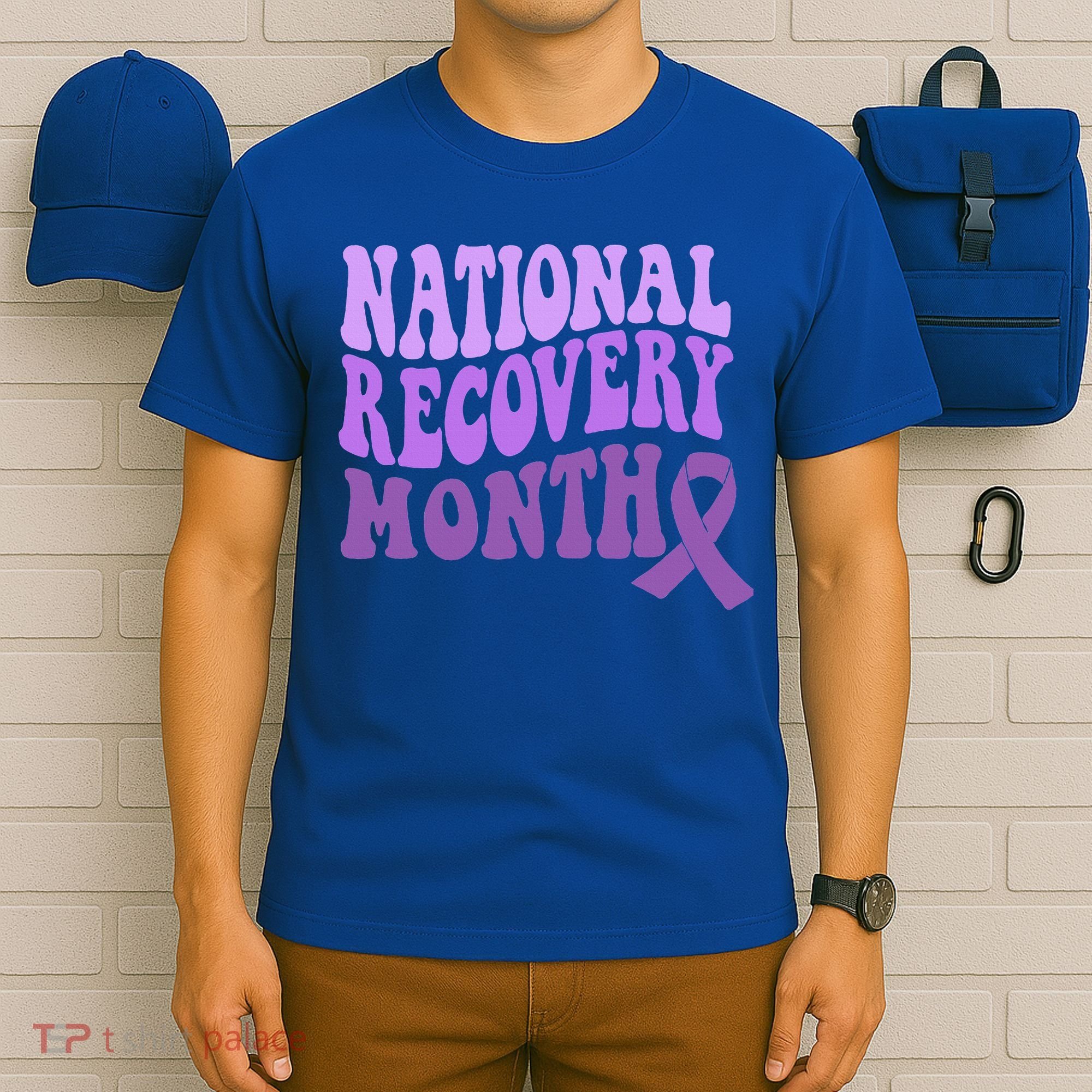 Warrior National Recovery Month Addiction Recovery Awareness T-Shirt