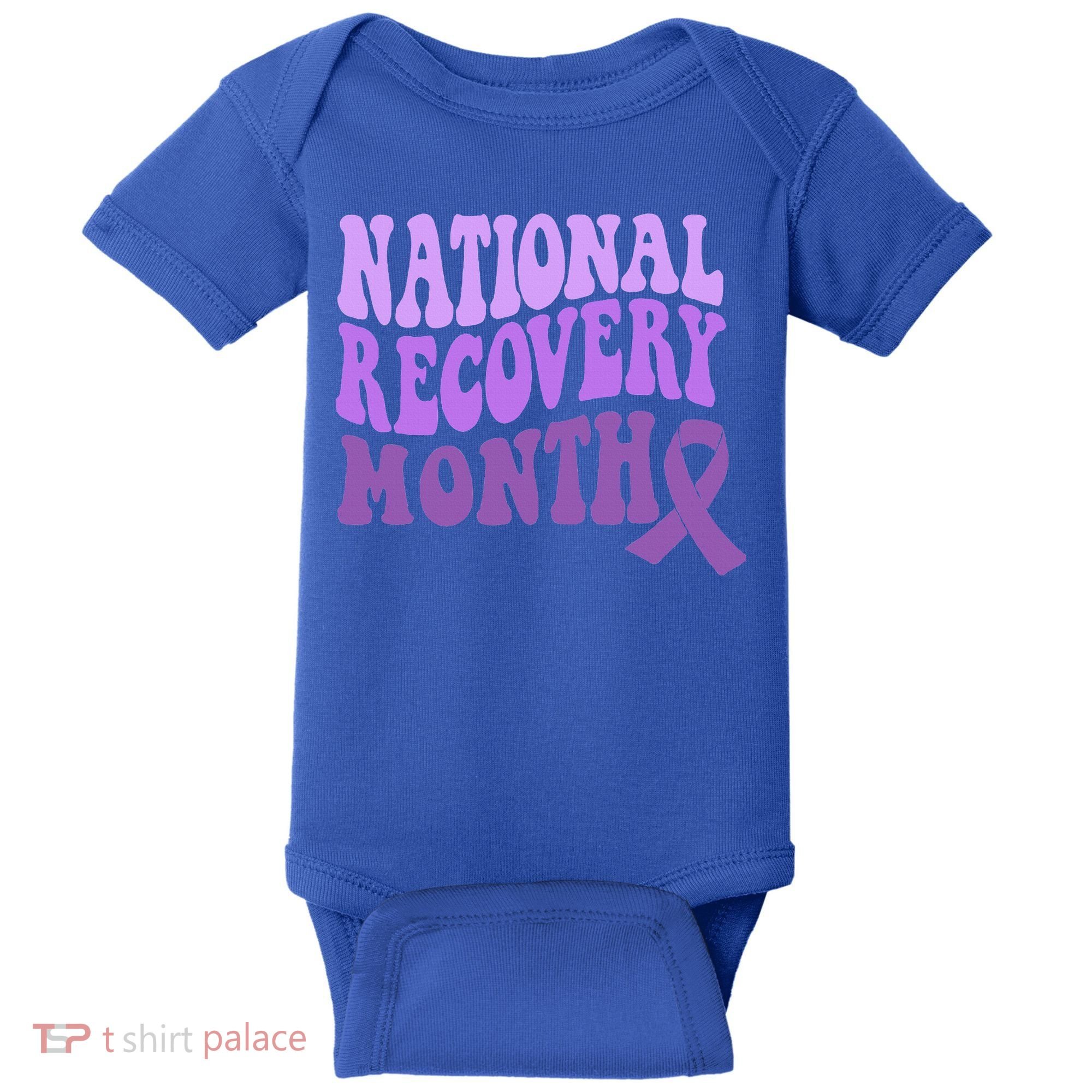 Warrior National Recovery Month Addiction Recovery Awareness Baby Bodysuit