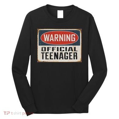Warning Nager Rustic Vintage 13th Birthday Long Sleeve Shirt