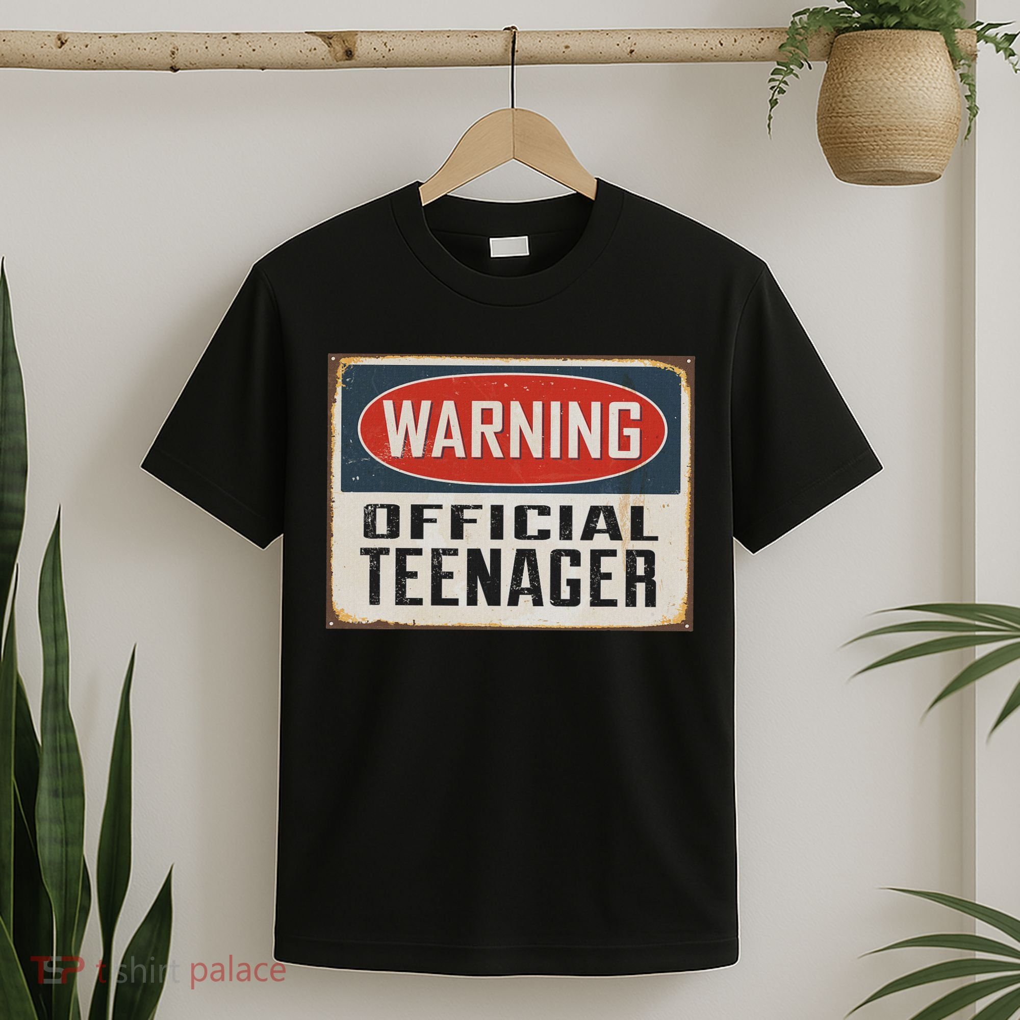 Warning Nager Rustic Vintage 13th Birthday T-Shirt