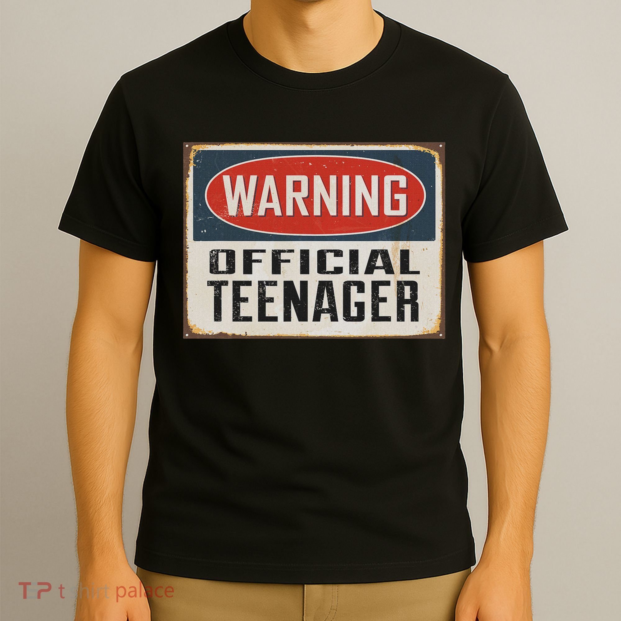 Warning Nager Rustic Vintage 13th Birthday T-Shirt