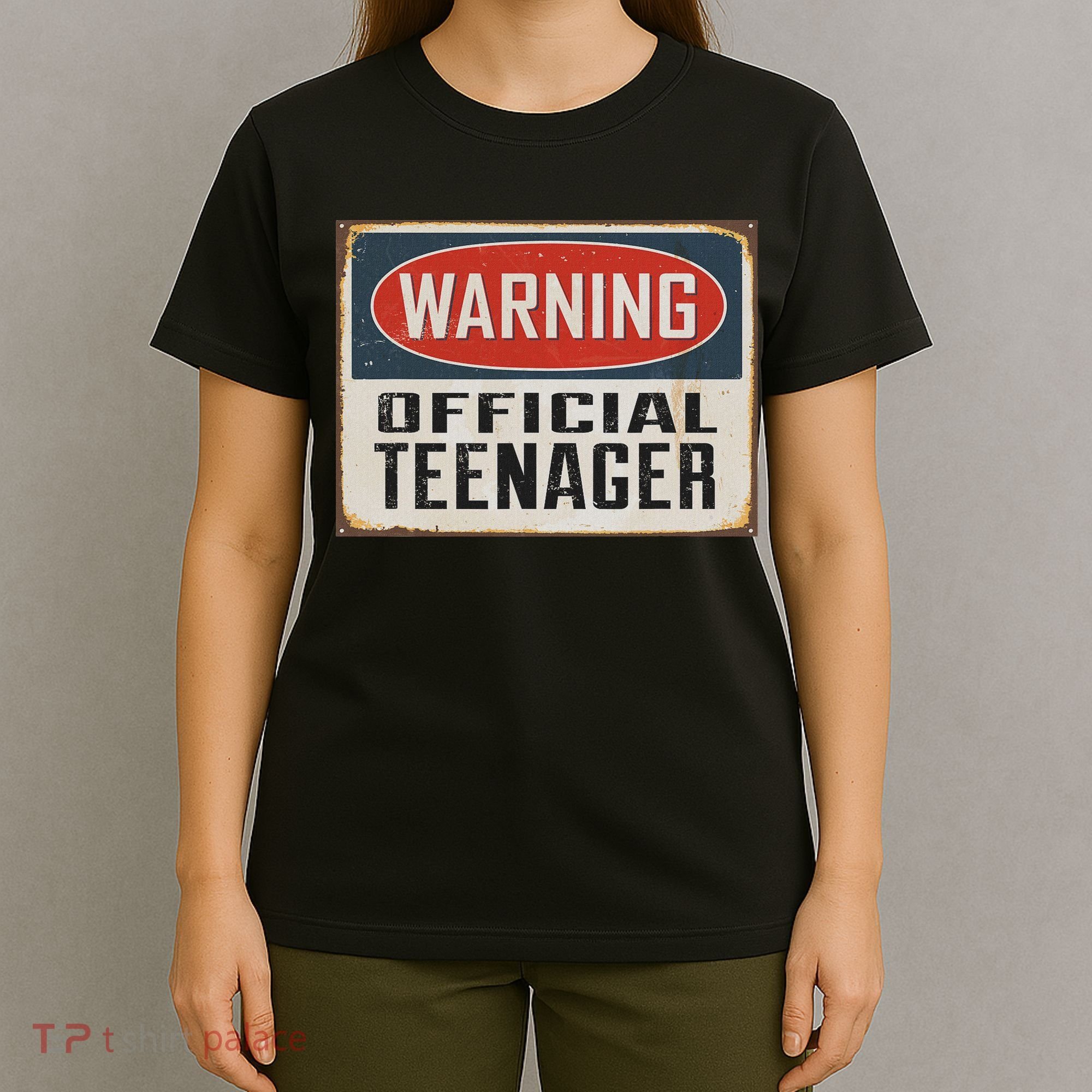 Warning Nager Rustic Vintage 13th Birthday T-Shirt