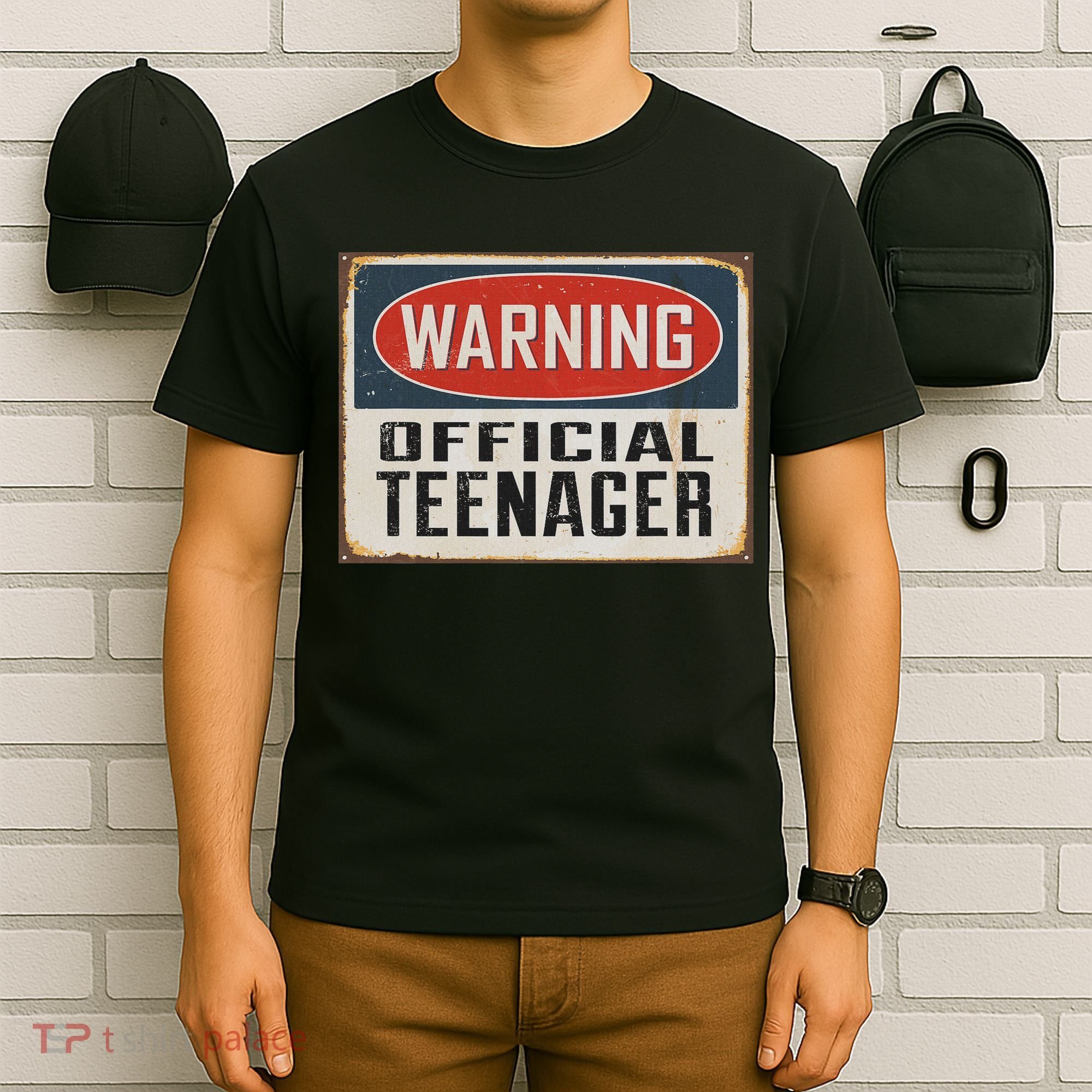 Warning Nager Rustic Vintage 13th Birthday T-Shirt