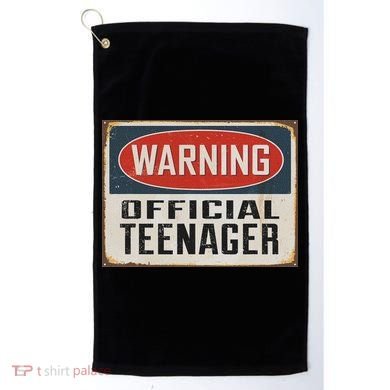 Warning Nager Rustic Vintage 13th Birthday Golf Towel