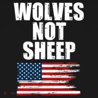 Wolves Not Sheep Distressed American USA Flag Backpack thumb 2