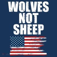 Wolves Not Sheep Distressed American USA Flag Long Sleeve Shirt thumb 2