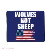 Wolves Not Sheep Distressed American USA Flag Mousepad thumb 0