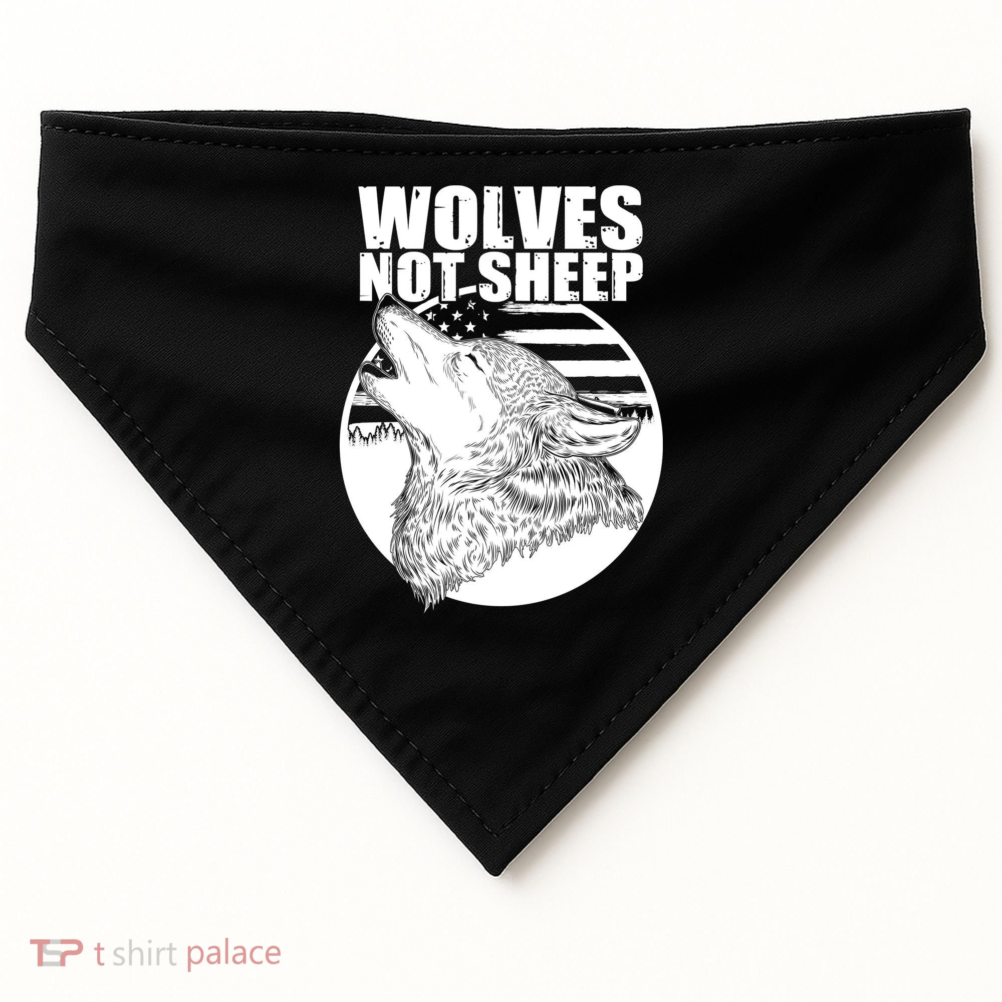 Wolves Not Sheep USA-Made Doggie Bandana