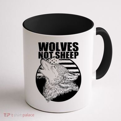 Wolves Not Sheep Coffee Mug back