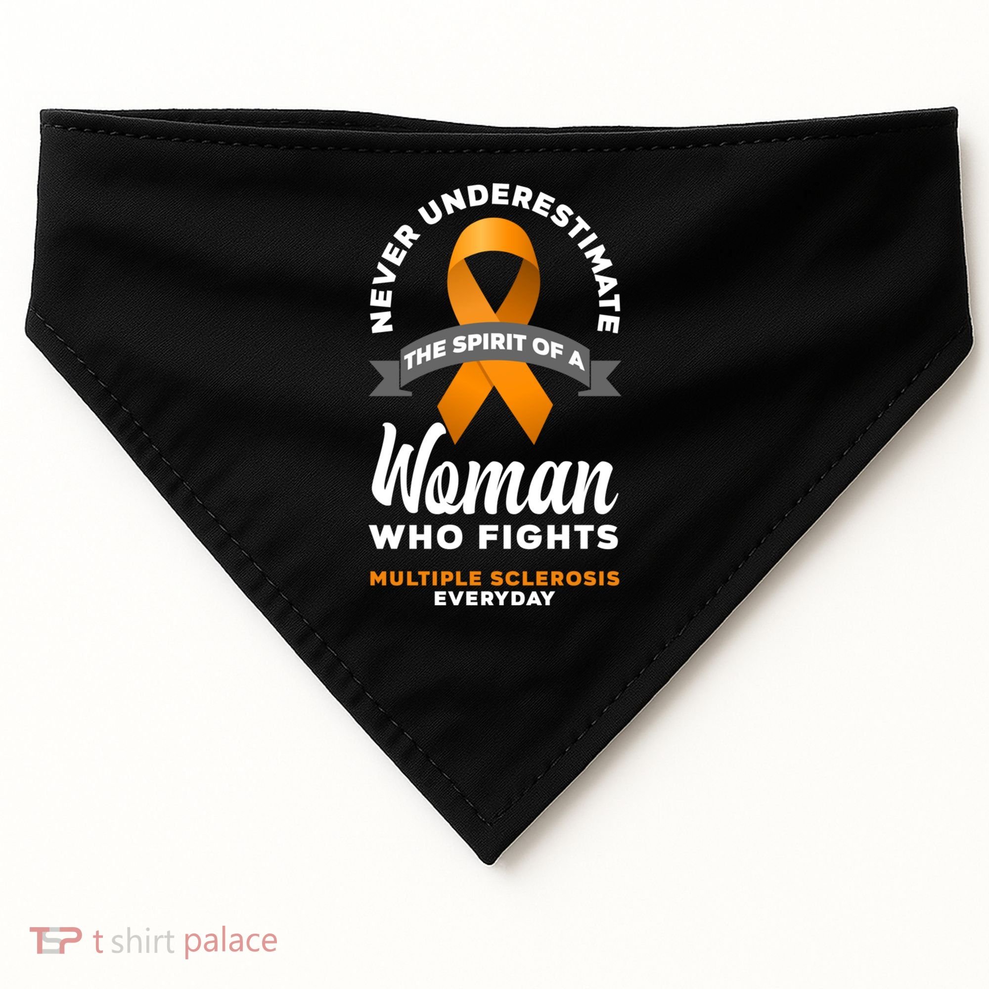 Wo Never Underestimate A Fights Multiple Sclerosis Gift USA-Made Doggie Bandana