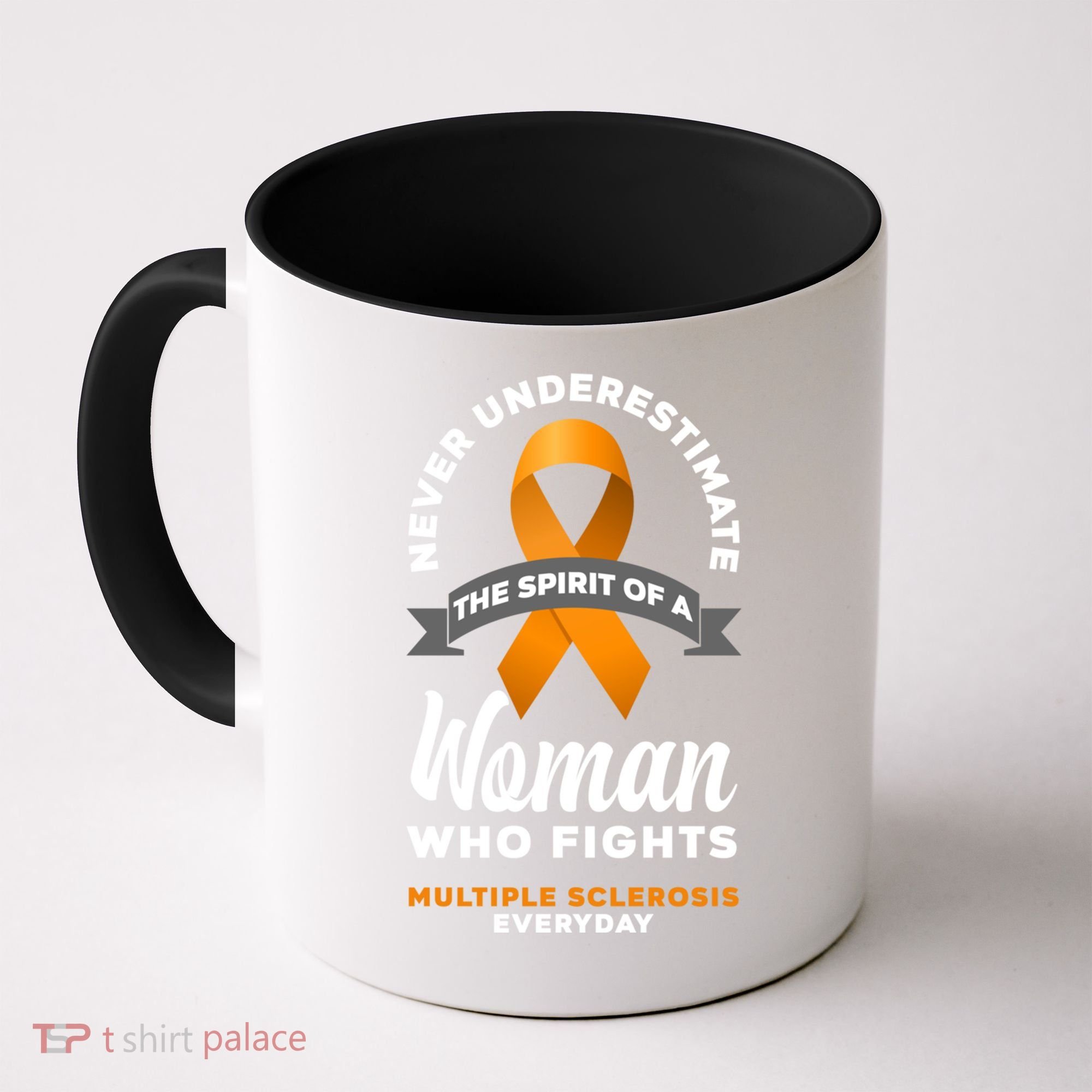 Wo Never Underestimate A Fights Multiple Sclerosis Gift Coffee Mug