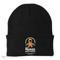Wo Never Underestimate A Fights Multiple Sclerosis Gift Beanie thumb 0