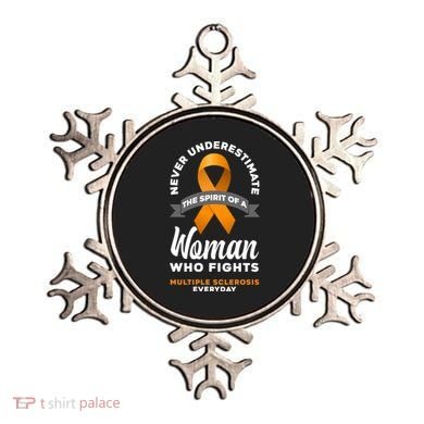 Wo Never Underestimate A Fights Multiple Sclerosis Gift Ornament