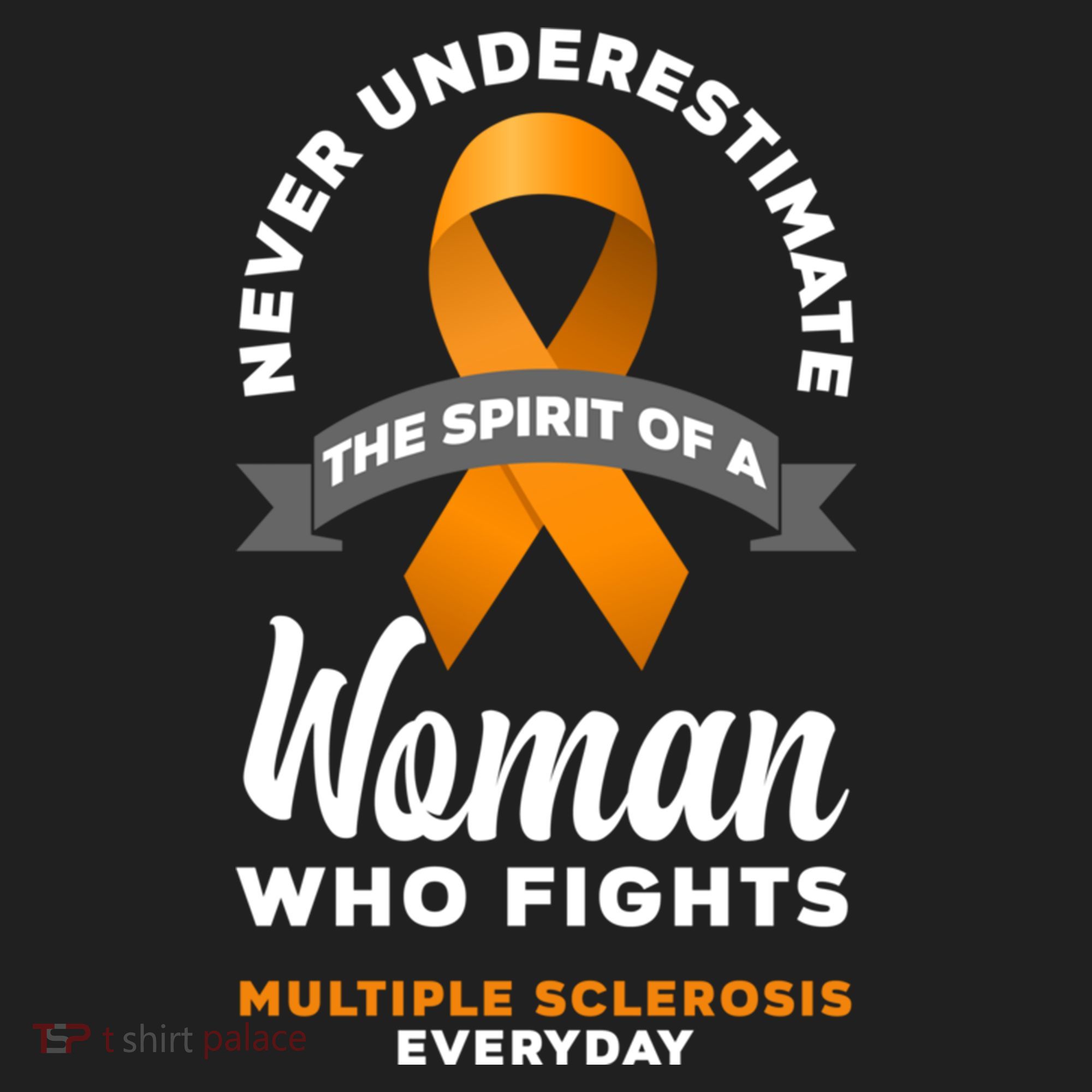 Wo Never Underestimate A Fights Multiple Sclerosis Gift Golf Towel