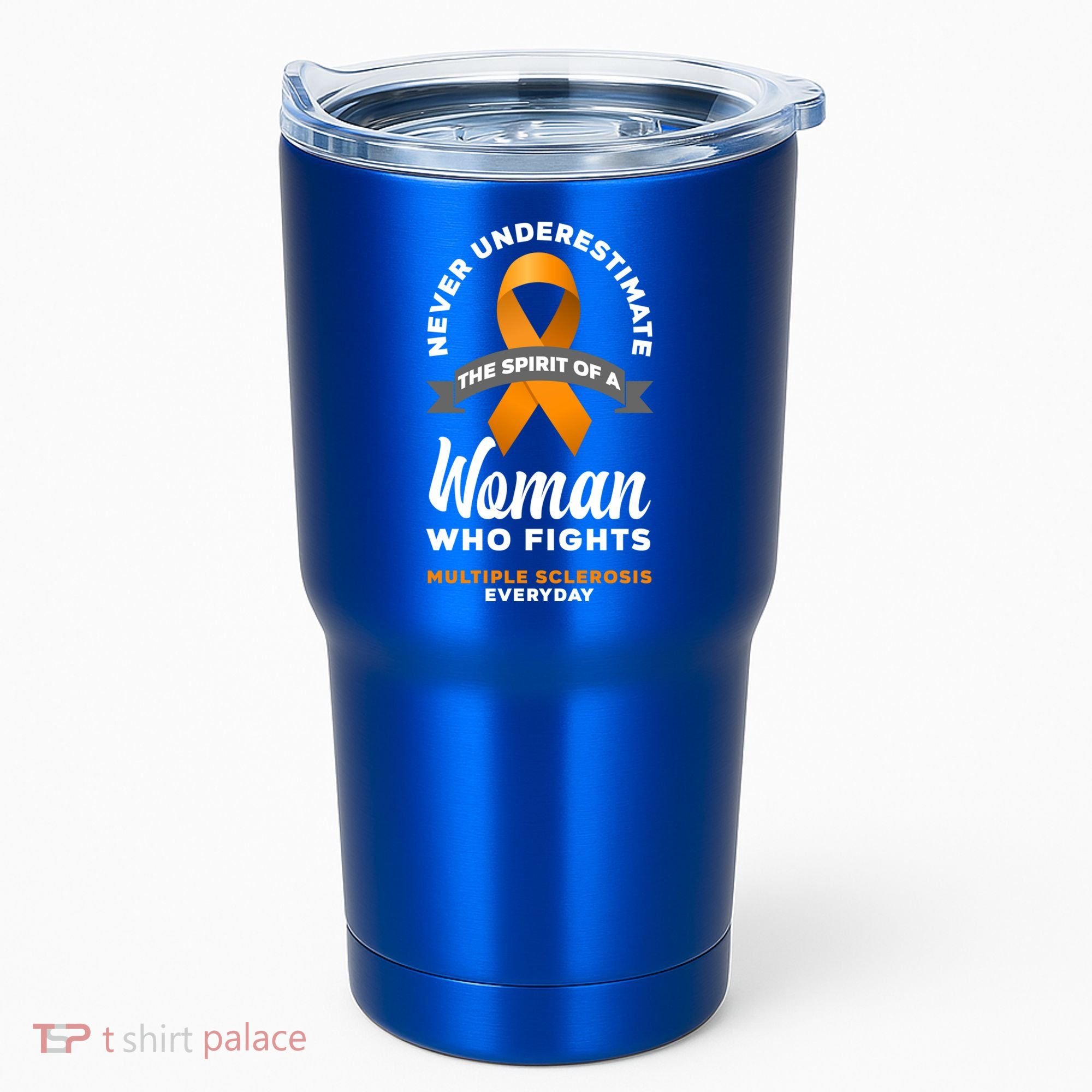 Wo Never Underestimate A Fights Multiple Sclerosis Gift Tumbler