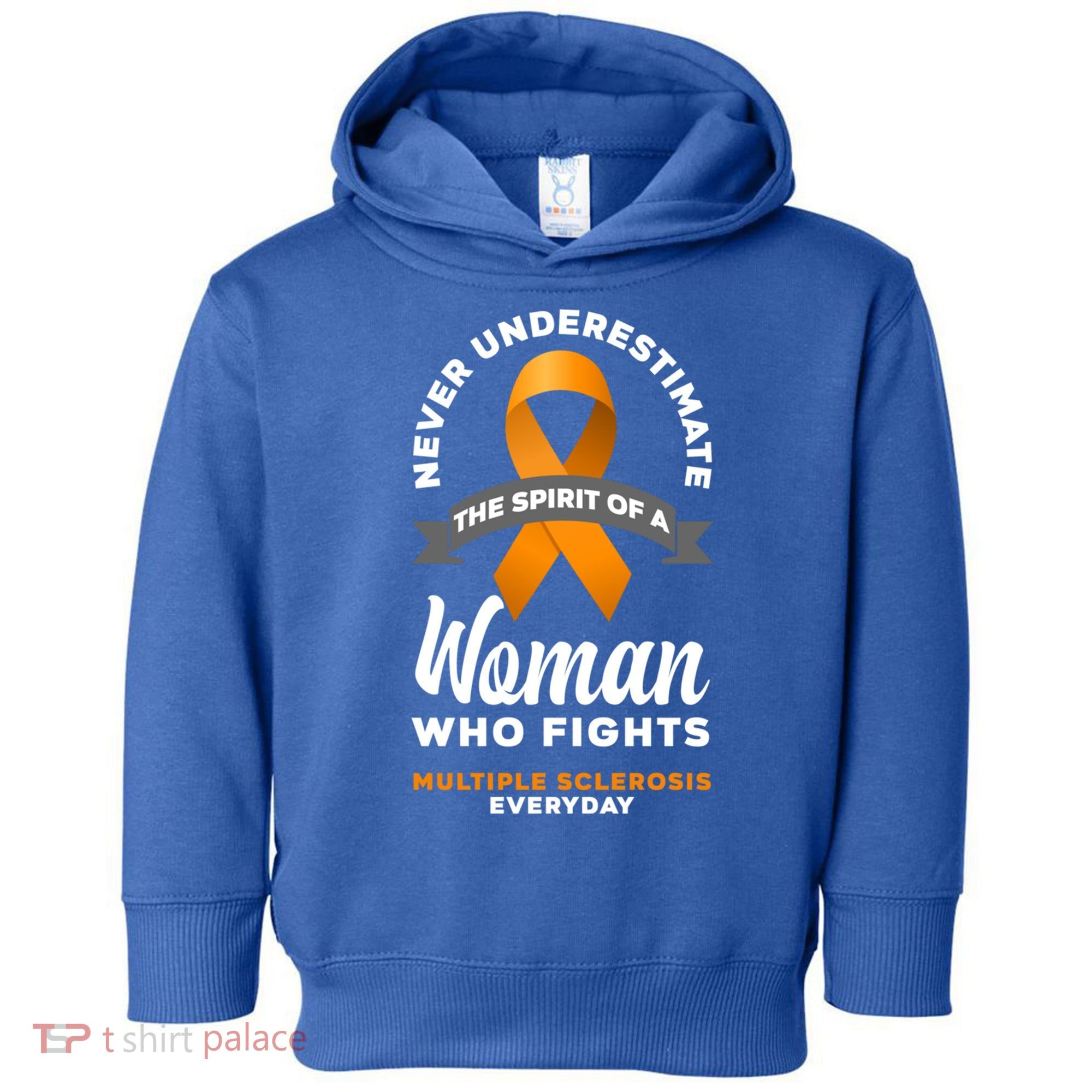 Wo Never Underestimate A Fights Multiple Sclerosis Gift Toddler Hoodie