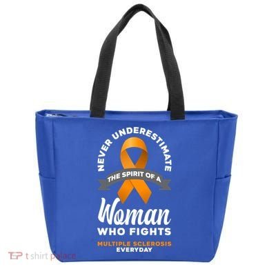 Wo Never Underestimate A Fights Multiple Sclerosis Gift Tote Bag