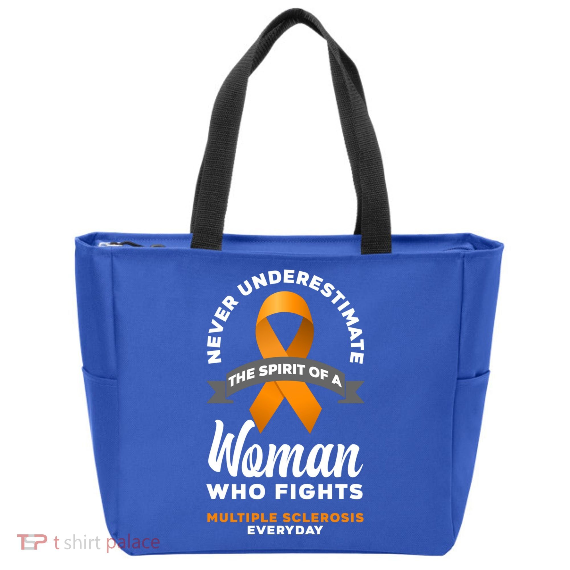 Wo Never Underestimate A Fights Multiple Sclerosis Gift Tote Bag