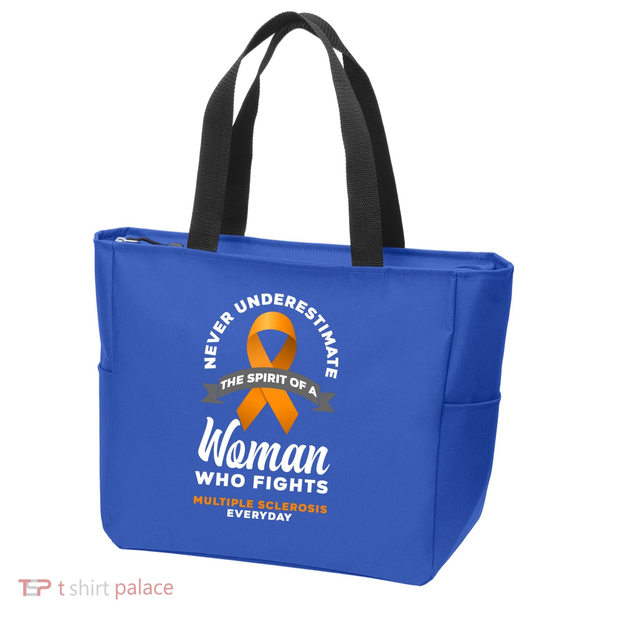 Wo Never Underestimate A Fights Multiple Sclerosis Gift Tote Bag
