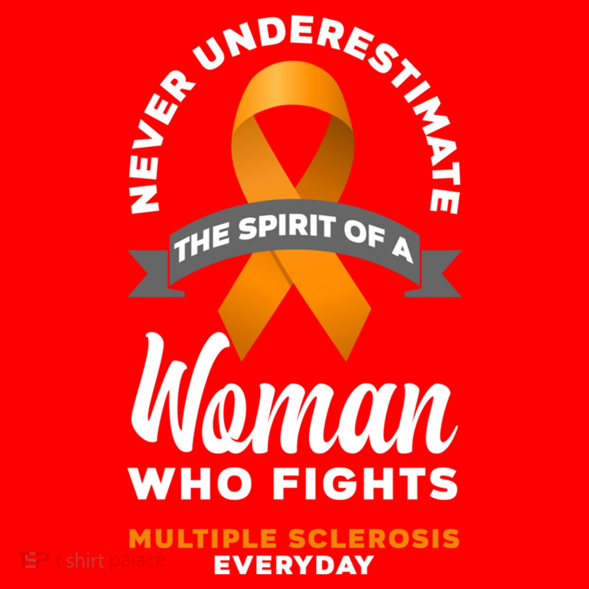 Wo Never Underestimate A Fights Multiple Sclerosis Gift Santa Hat