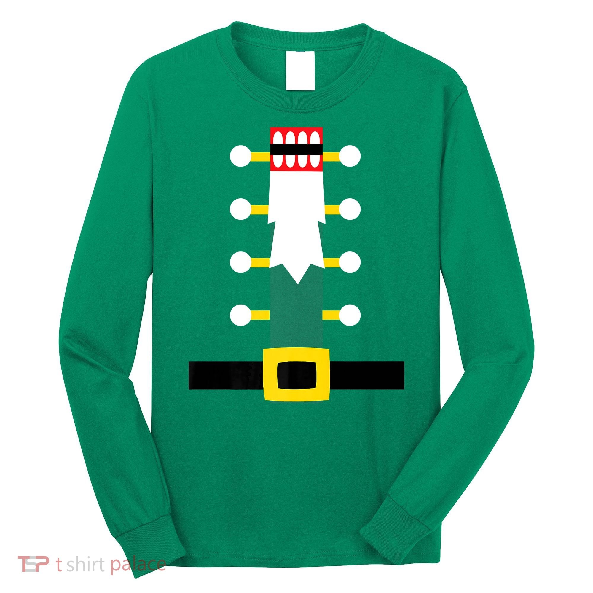 Wooden Nutcracker Uniform Holiday Pajama Dress Up A Long Sleeve Shirt
