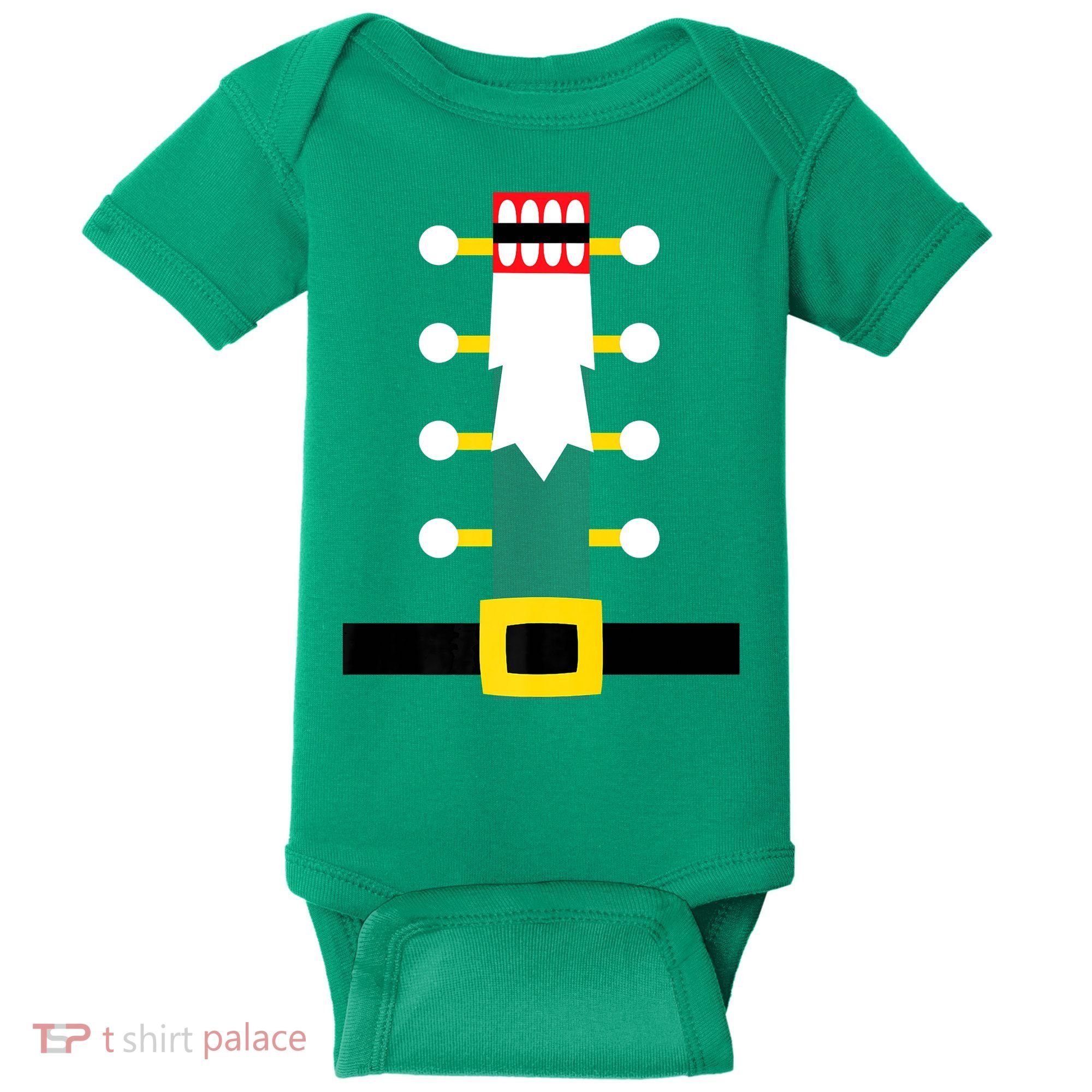 Wooden Nutcracker Uniform Holiday Pajama Dress Up A Baby Bodysuit