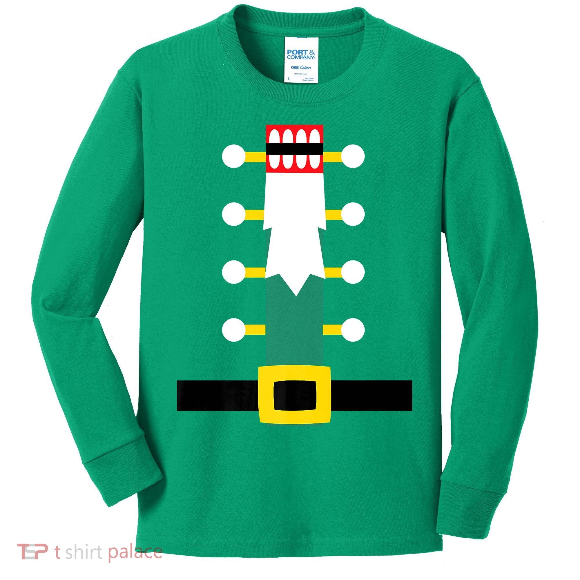 Wooden Nutcracker Uniform Holiday Pajama Dress Up A Kids Long Sleeve Shirt