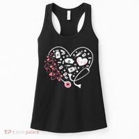 Women Nurses Valentines Day Gifts Hearts Stethoscope Funny Women's Tank Top thumb 0