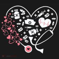 Women Nurses Valentines Day Gifts Hearts Stethoscope Funny Women's Tank Top thumb 5