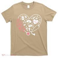 Women Nurses Valentines Day Gifts Hearts Stethoscope Funny T-Shirt thumb 0