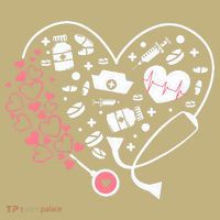 Women Nurses Valentines Day Gifts Hearts Stethoscope Funny Mousepad thumb 1