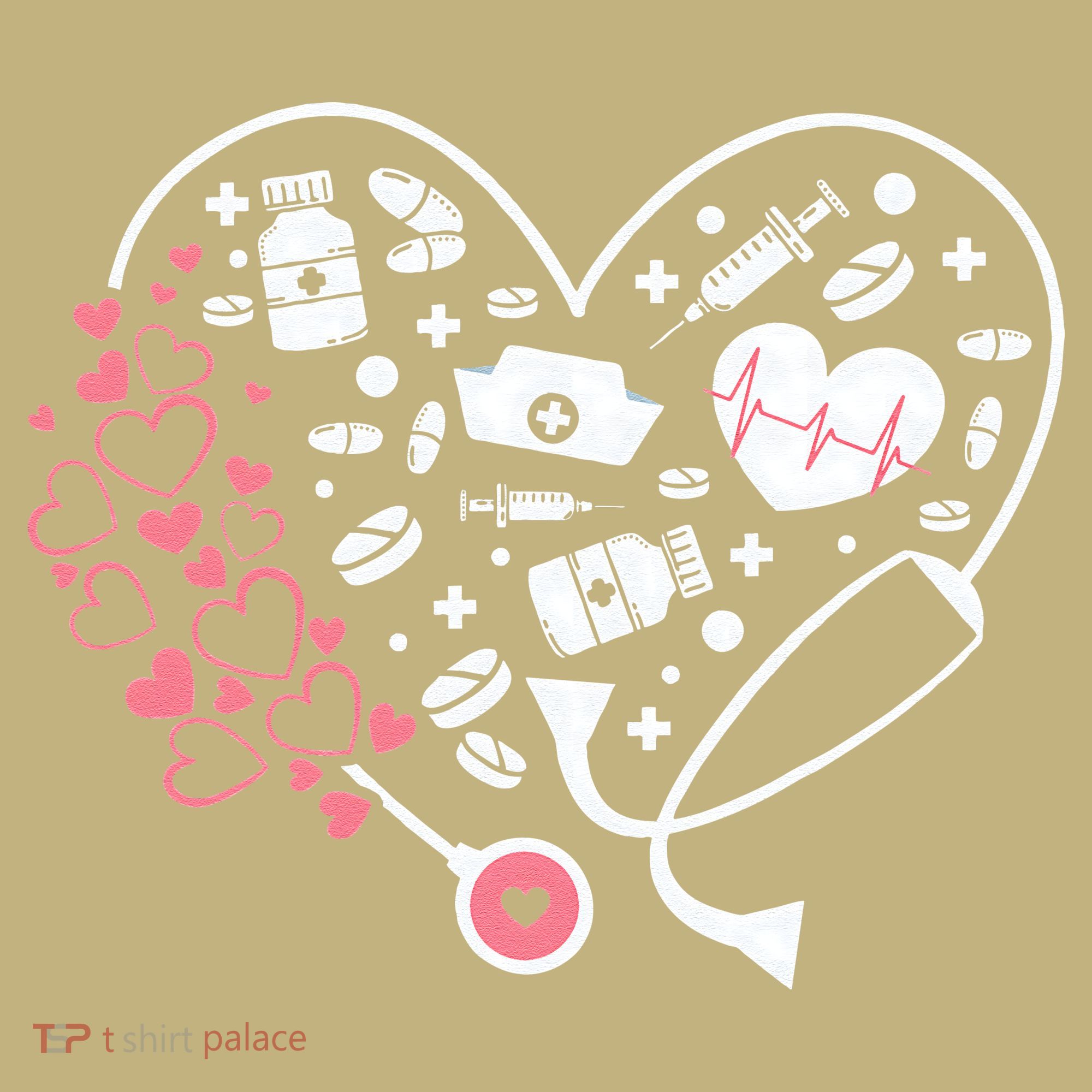 Women Nurses Valentines Day Gifts Hearts Stethoscope Funny Mousepad
