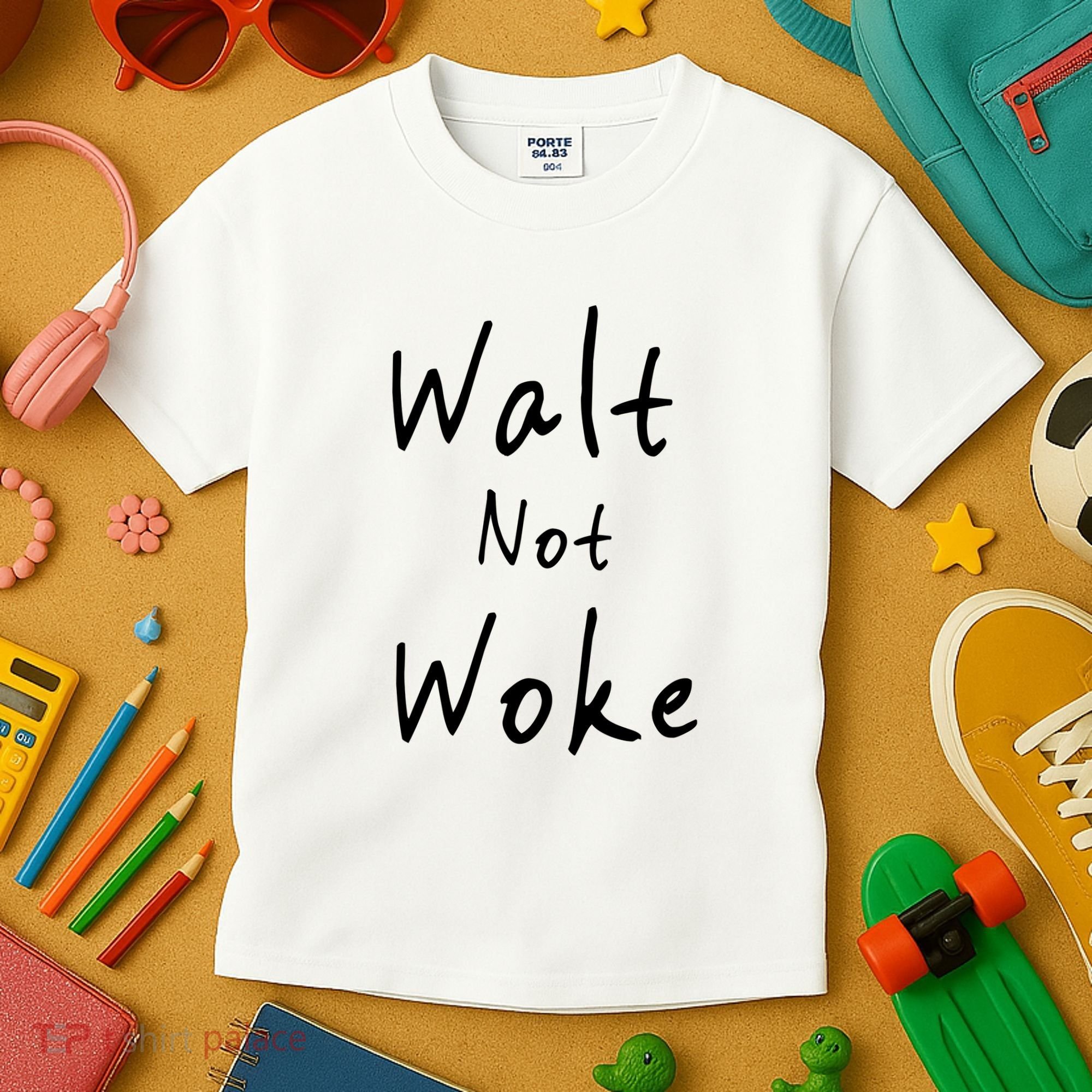 Walt Not Woke Dad Hand Made Kids T-Shirt