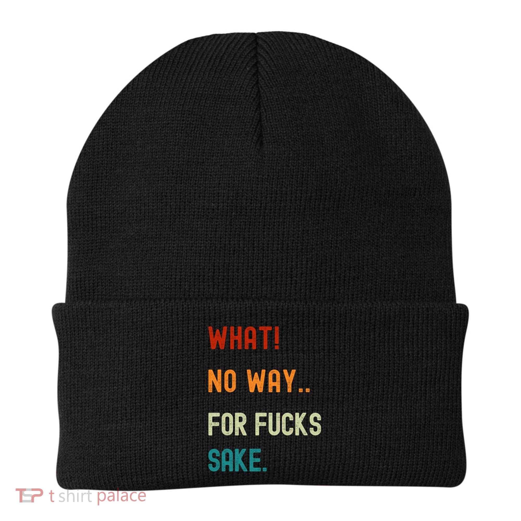 What No Way For Fucks Sake Sarcasm Saying Beanie