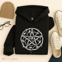 Wiccan Nature Witch Pentacle And Snake Hoodie thumb 4