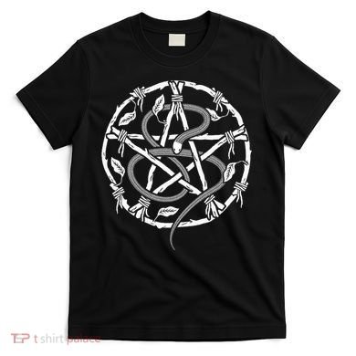 Wiccan Nature Witch Pentacle And Snake T-Shirt
