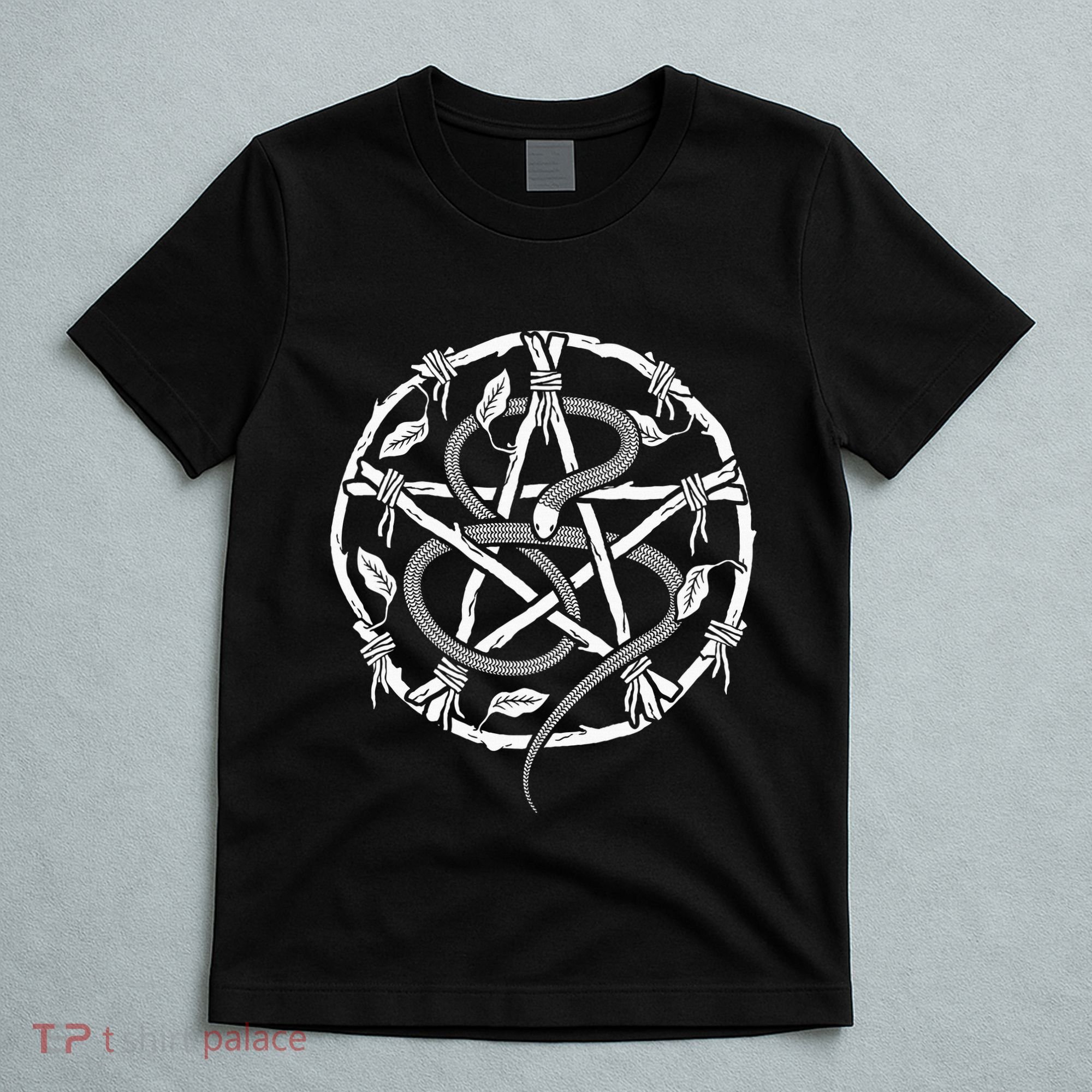 Wiccan Nature Witch Pentacle And Snake T-Shirt