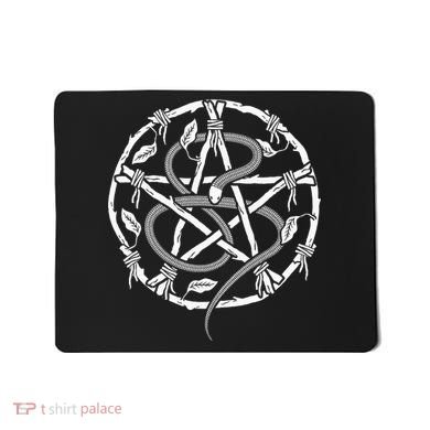 Wiccan Nature Witch Pentacle And Snake Mousepad
