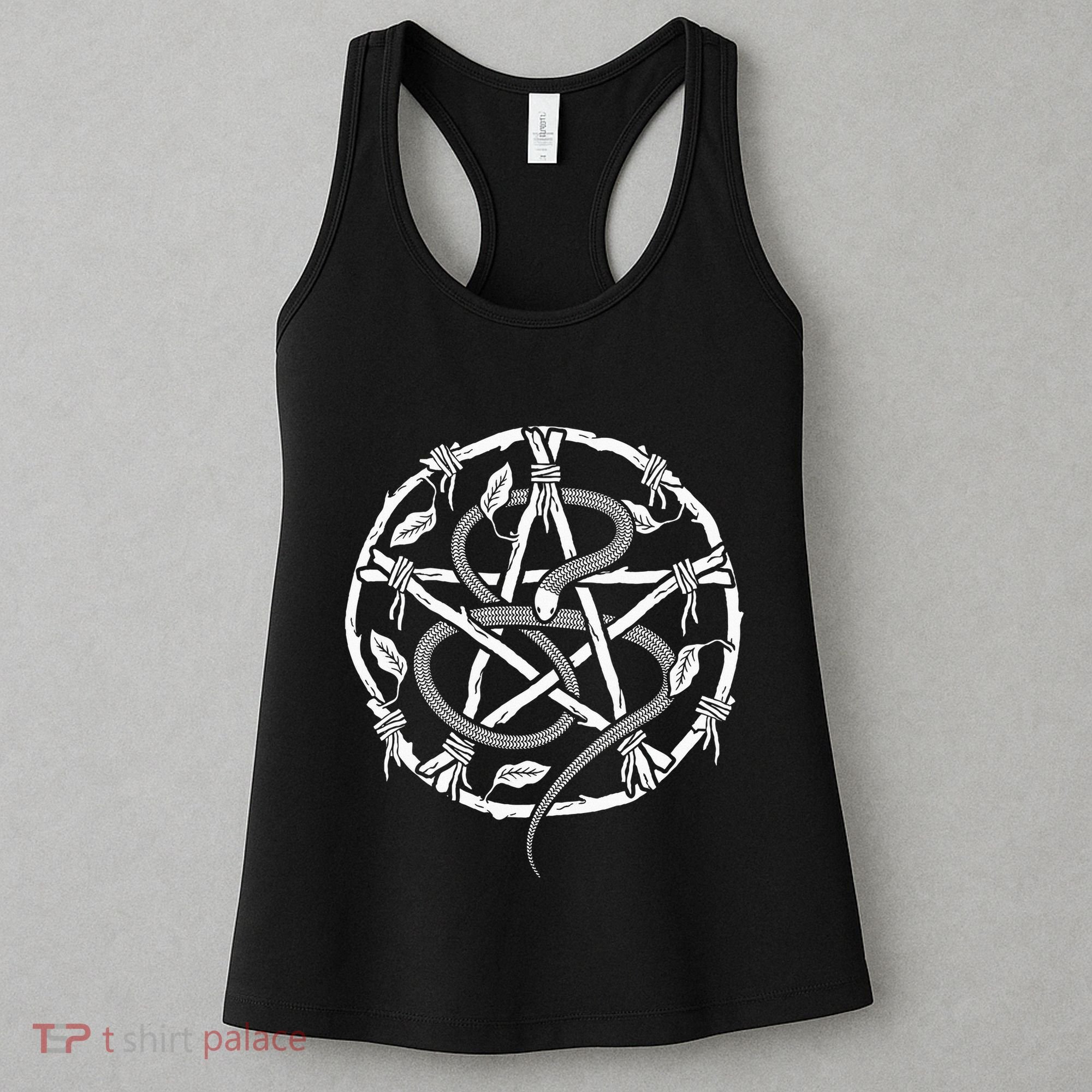 Wiccan Nature Witch Pentacle And Snake Women's Tank Top