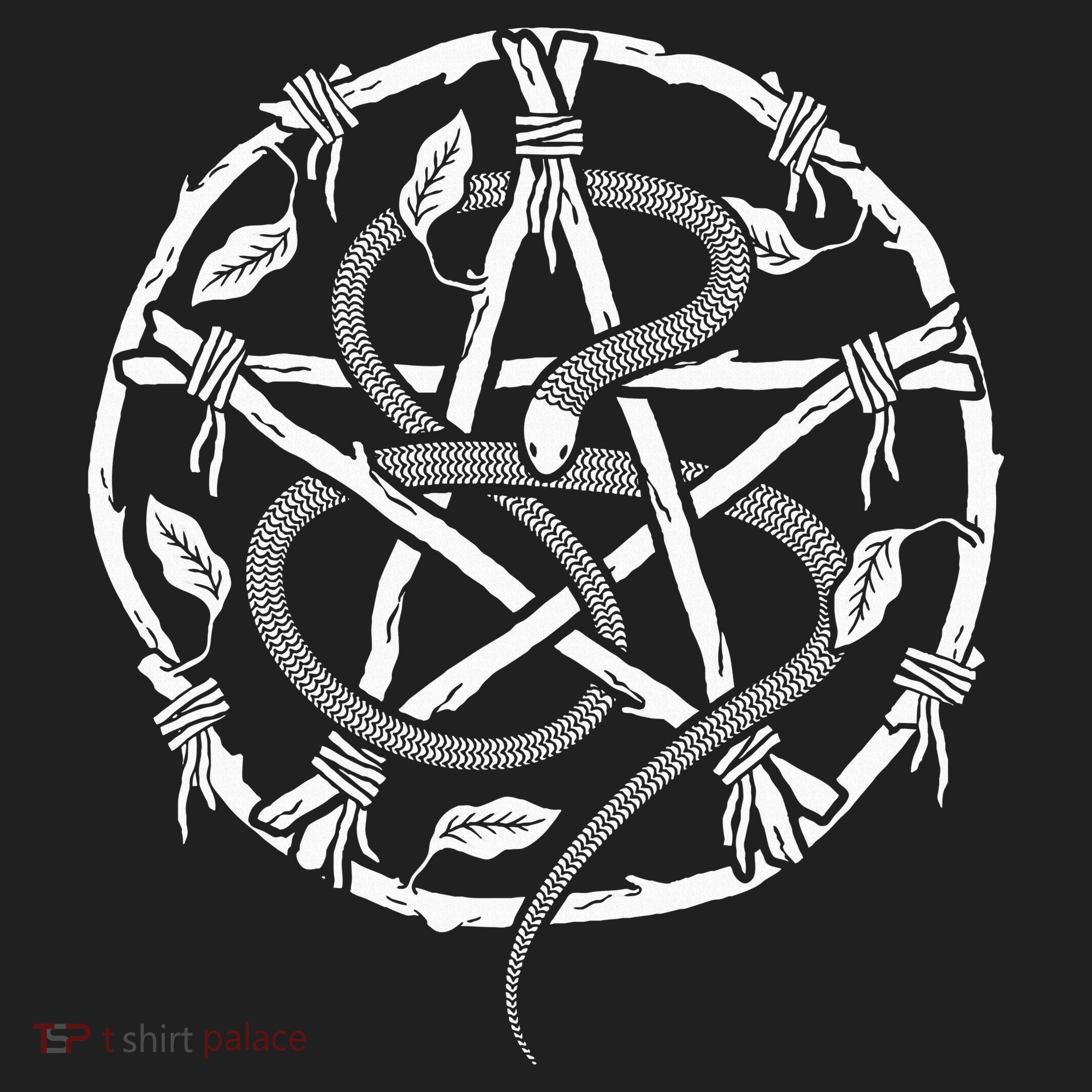 Wiccan Nature Witch Pentacle And Snake Hat