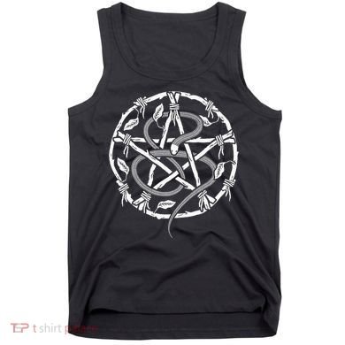 Wiccan Nature Witch Pentacle And Snake Tank Top