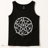 Wiccan Nature Witch Pentacle And Snake Tank Top thumb 2
