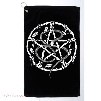 Wiccan Nature Witch Pentacle And Snake Golf Towel