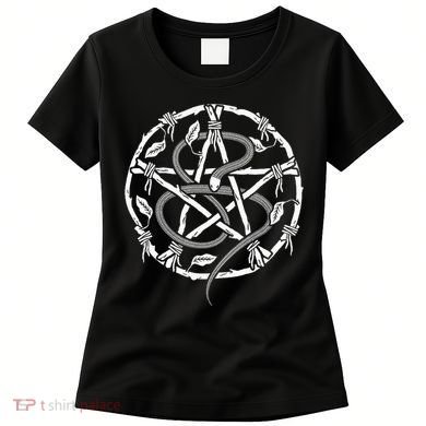 Wiccan Nature Witch Pentacle And Snake Women's T-Shirt