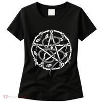 Wiccan Nature Witch Pentacle And Snake Women's T-Shirt thumb 0