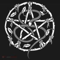 Wiccan Nature Witch Pentacle And Snake Kids T-Shirt thumb 4