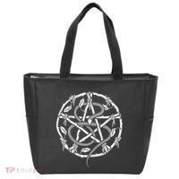 Wiccan Nature Witch Pentacle And Snake Tote Bag thumb 0