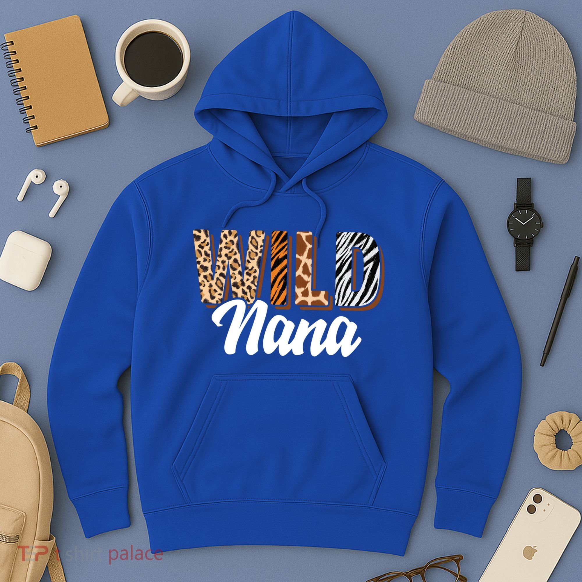 Wild Nana Zoo Born Two Be Wild Bgiftday Safari Jungle Animal Gift Hoodie