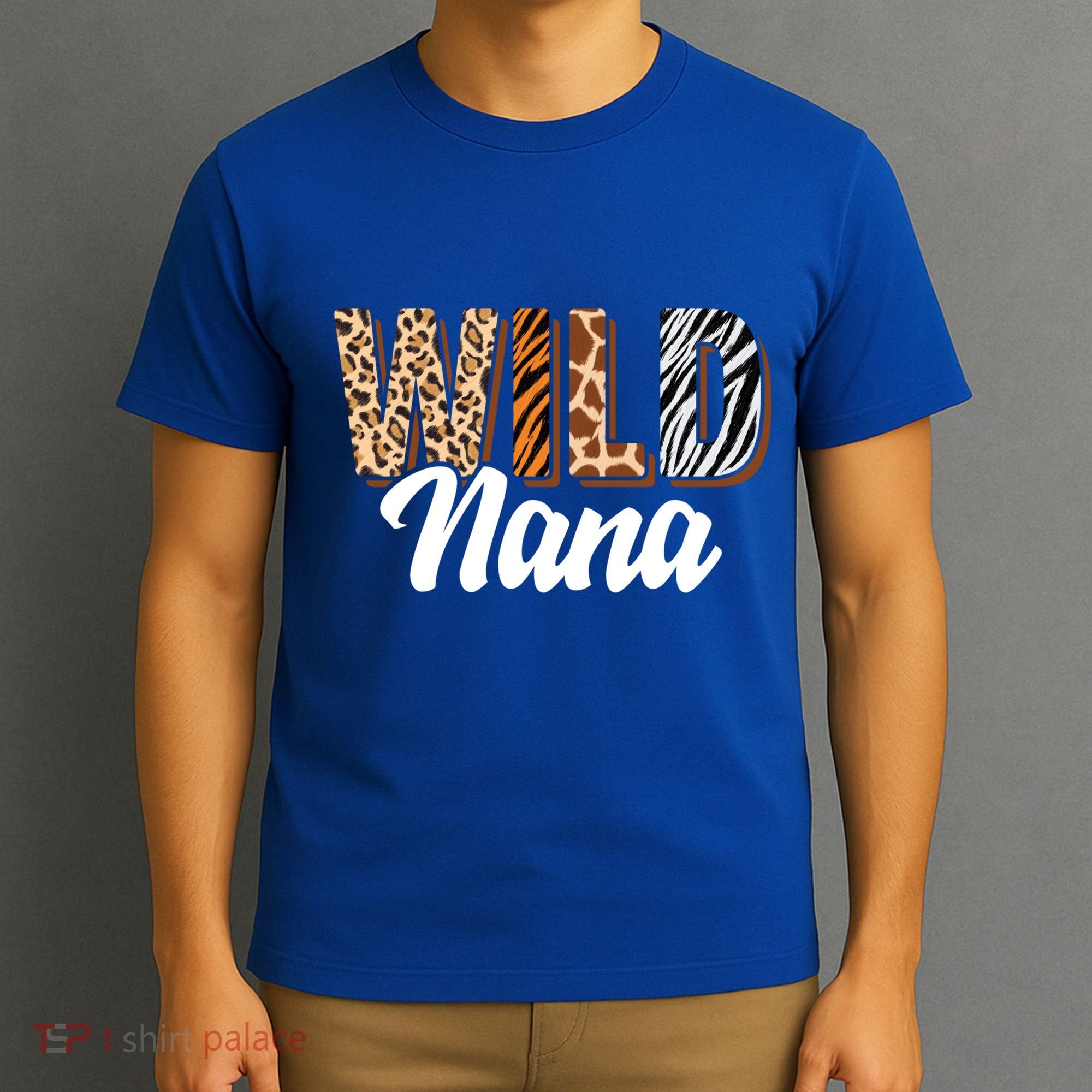 Wild Nana Zoo Born Two Be Wild Bgiftday Safari Jungle Animal Gift T-Shirt